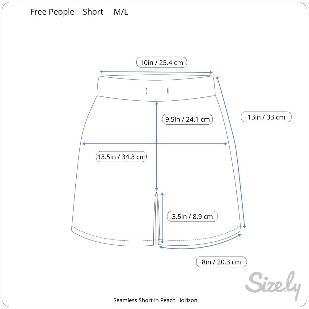 NWT FREE PEOPLE Seamless Short in Peach Horizon Size Med/Large - Picture 15 of 16